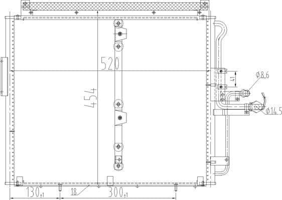 606464 Hart Радіатор кондиціонера