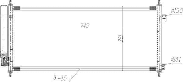 621637 Hart Радіатор кондиціонера для Honda Jazz