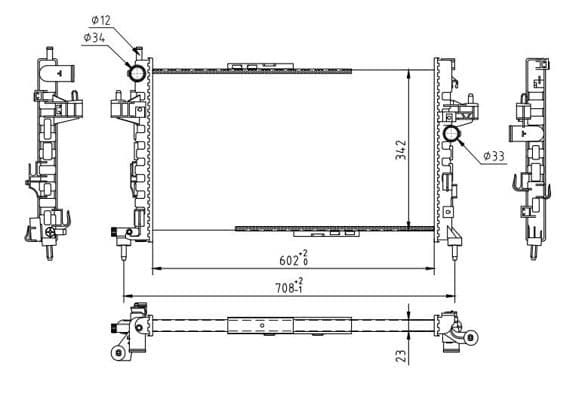 607840 Hart Радіатор охолодження двигуна