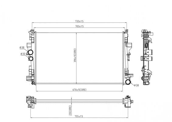 607841 Hart Радіатор охолодження двигуна