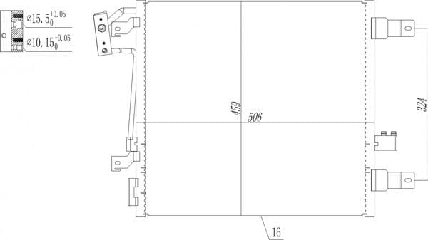 619548 Hart Радиатор кондиционера для Jeep Wrangler