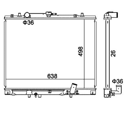 611946 Hart Радиатор охлаждения двигателя
