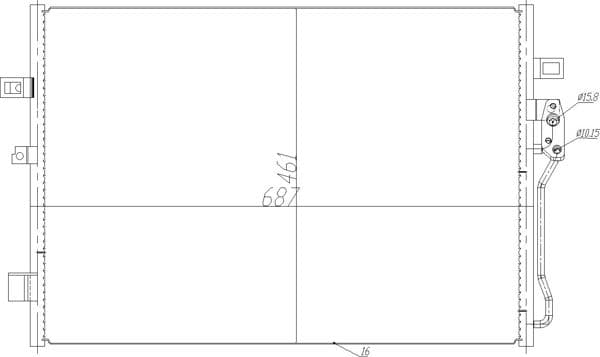 621609 Hart Радіатор кондиціонера