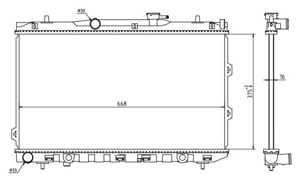 637151 Hart Радіатор охолодження двигуна для Kia Cerato
