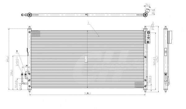 606114 Hart Радіатор кондиціонера для Nissan Murano