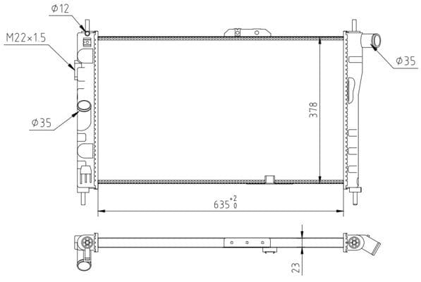 605559 Hart Радіатор охолодження двигуна для Daewoo Espero