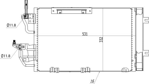 608407 Hart Радіатор кондиціонера