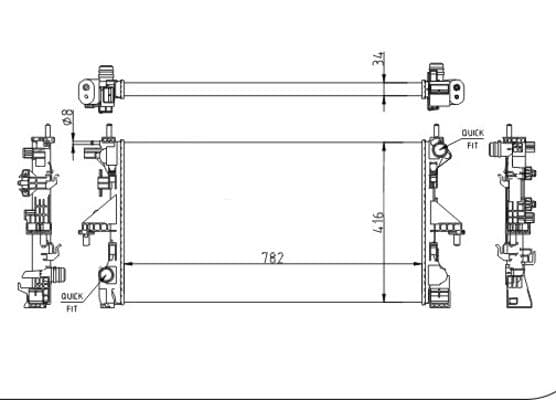 642966 Hart Радіатор охолодження двигуна