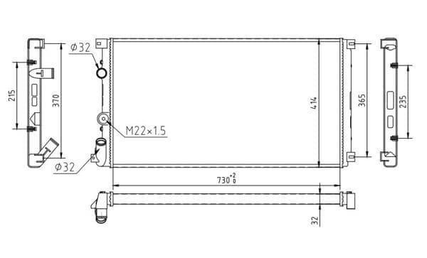 608292 Hart Радіатор охолодження двигуна