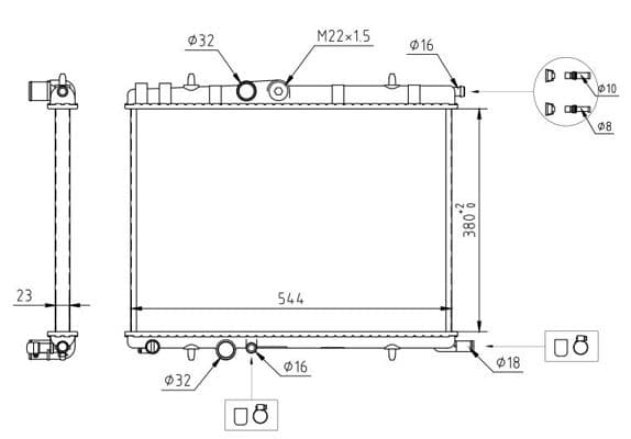 611706 Hart Радиатор охлаждения двигателя