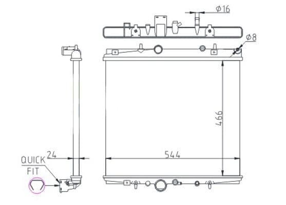 607344 Hart Радиатор охлаждения двигателя
