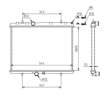 610249 Hart Радиатор охлаждения двигателя