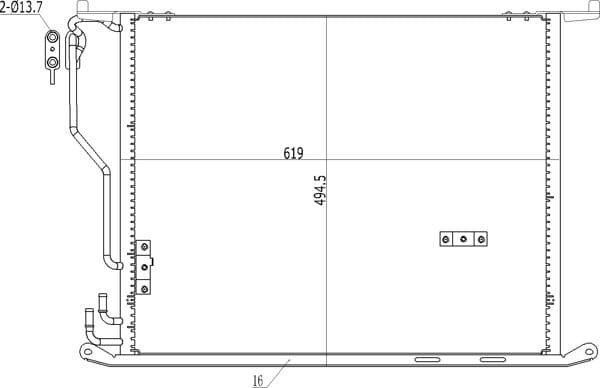 606128 Hart Радиатор кондиционера