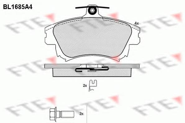 BL1685A4 FTE Гальмівні колодки
