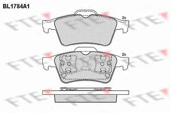 BL1784A1 FTE Тормозные колодки