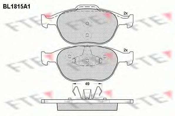BL1815A1 FTE Тормозные колодки