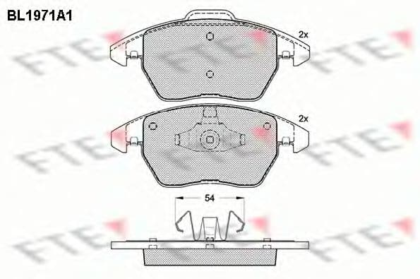 BL1971A1 FTE Тормозные колодки