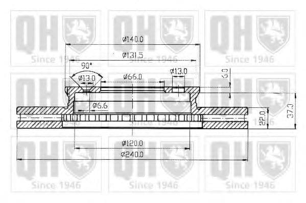 BDC3471 Quinton Hazell Гальмівний диск
