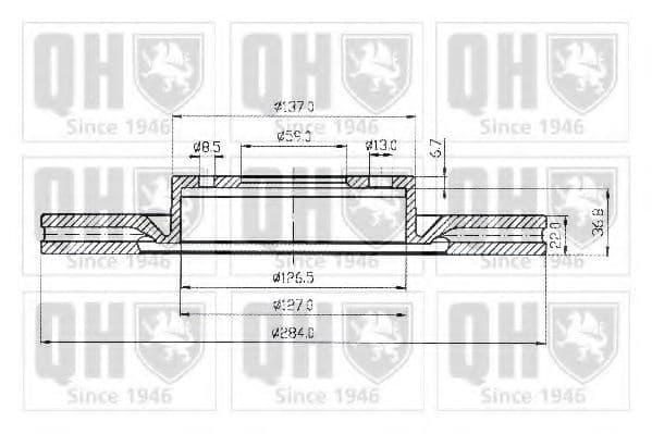 BDC3503 Quinton Hazell Гальмівний диск