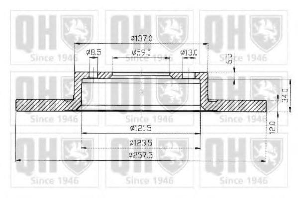 BDC3511 Quinton Hazell Гальмівний диск