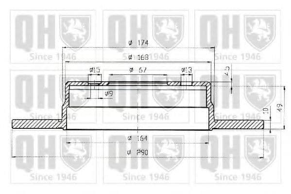 BDC4541 Quinton Hazell Гальмівний диск
