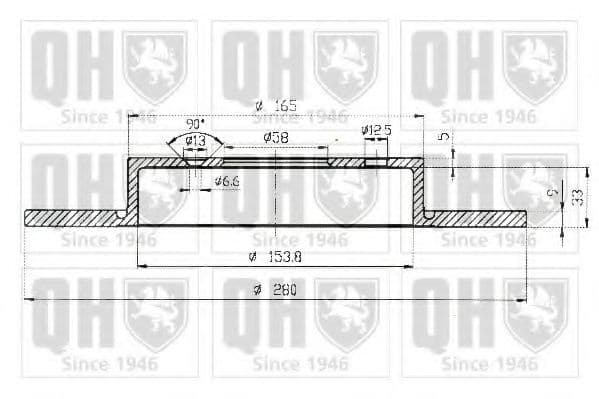 BDC5157 Quinton Hazell Тормозной диск
