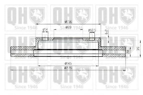BDC5160 Quinton Hazell Тормозной диск