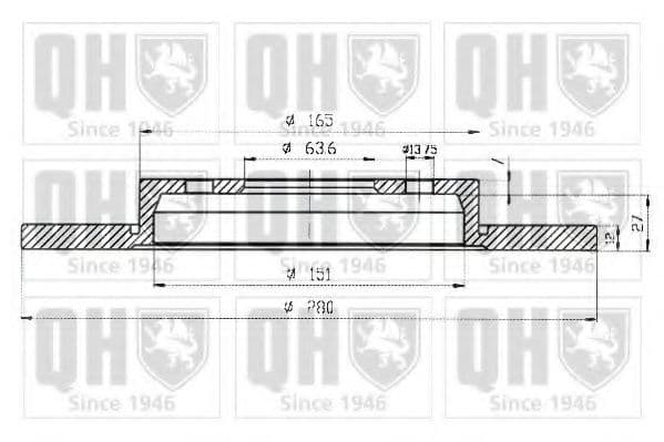 BDC5221 Quinton Hazell Гальмівний диск