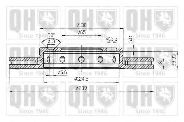 BDC5282 Quinton Hazell Гальмівний диск