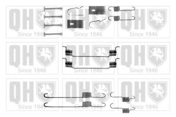 BFK355 Quinton Hazell Монтажний комплект барабанних гальмівних колодок