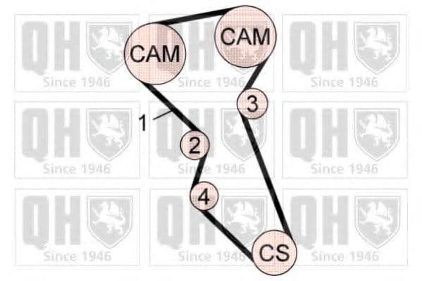 QBK620 Quinton Hazell Комплект ременя ГРМ
