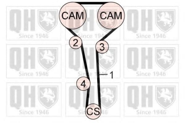 QBK672 Quinton Hazell Комплект ременя ГРМ