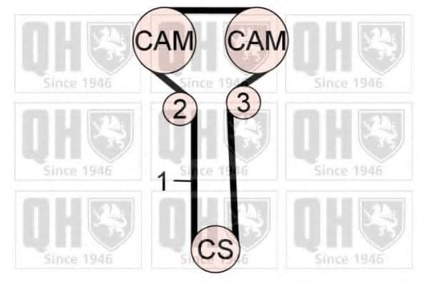 QBK707 Quinton Hazell Комплект ременя ГРМ