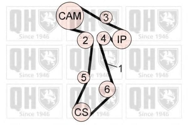 QBK766 Quinton Hazell Комплект ременя ГРМ