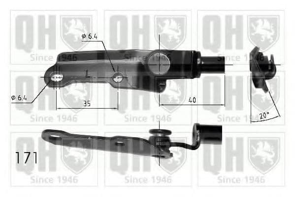 QTS840286 Quinton Hazell Газовый упор багажника для Toyota Previa