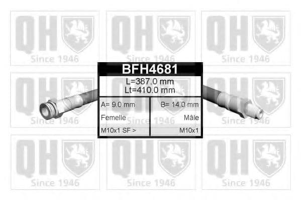 BFH4681 Quinton Hazell Гальмівний шланг для Fiat Panda