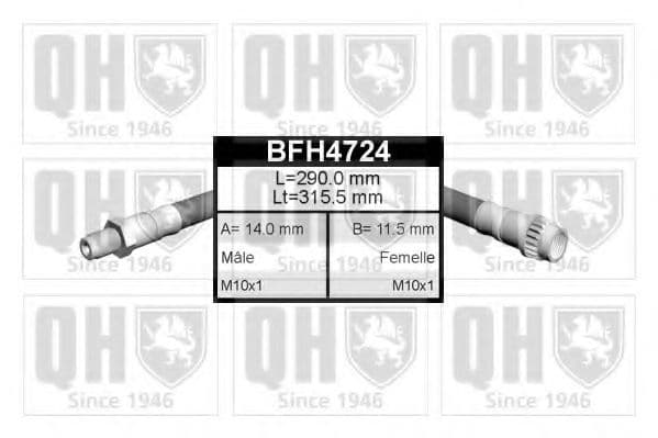 BFH4724 Quinton Hazell Гальмівний шланг для Renault Safrane