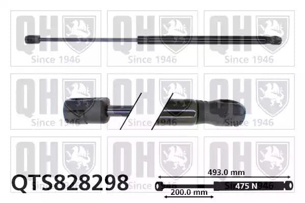 QTS828298 Quinton Hazell Газовий упор багажника для Citroen C4