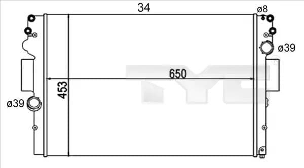 7150004r TYC Радіатор охолодження двигуна