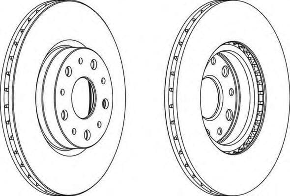 DDF1168 Ferodo Тормозной диск для Lancia Thesis