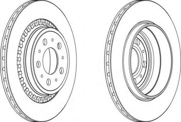 DDF1551C Ferodo Гальмівний диск для Volvo XC90