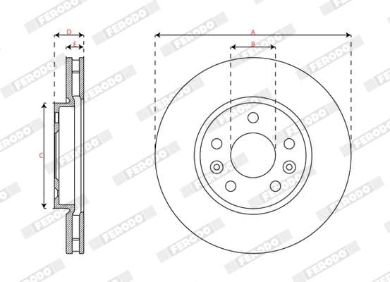 ddf2952c Ferodo Тормозной диск