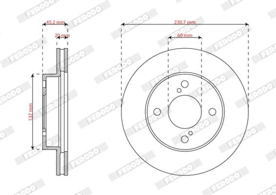 ddf2968c Ferodo Тормозной диск для Suzuki Ignis