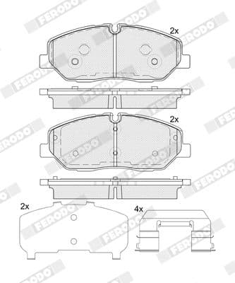 fdb5403 Ferodo Гальмівні колодки для Hyundai H350