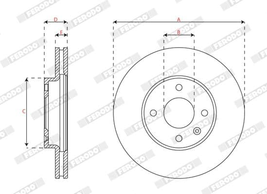 ddf2540c Ferodo Тормозной диск