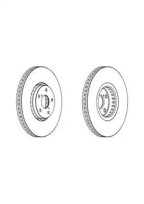 DDF1957RC1 Ferodo Тормозной диск