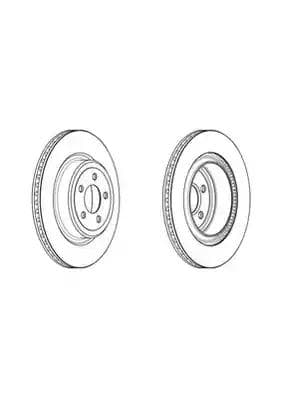 DDF2066C1 Ferodo Тормозной диск для Chrysler 300C