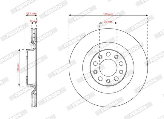 ddf3038c Ferodo Тормозной диск
