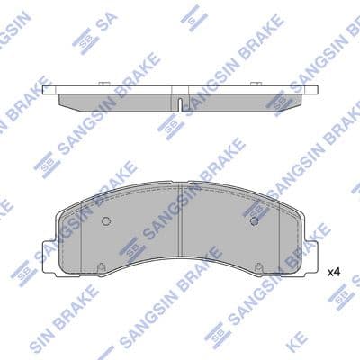 sp1624a Hi-Q Тормозные колодки для Ford F-150