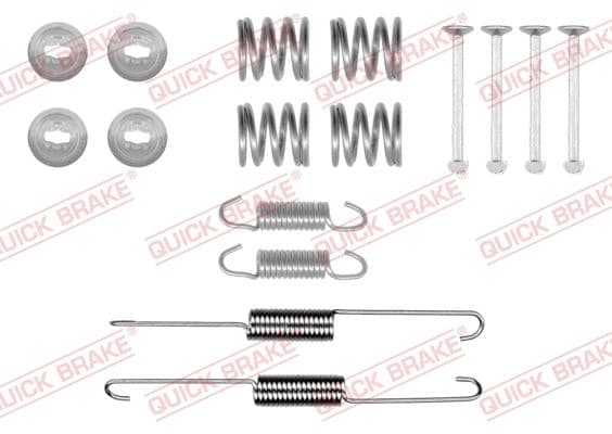 1050879 OJD (Quick Brake) Монтажний комплект барабанних гальмівних колодок